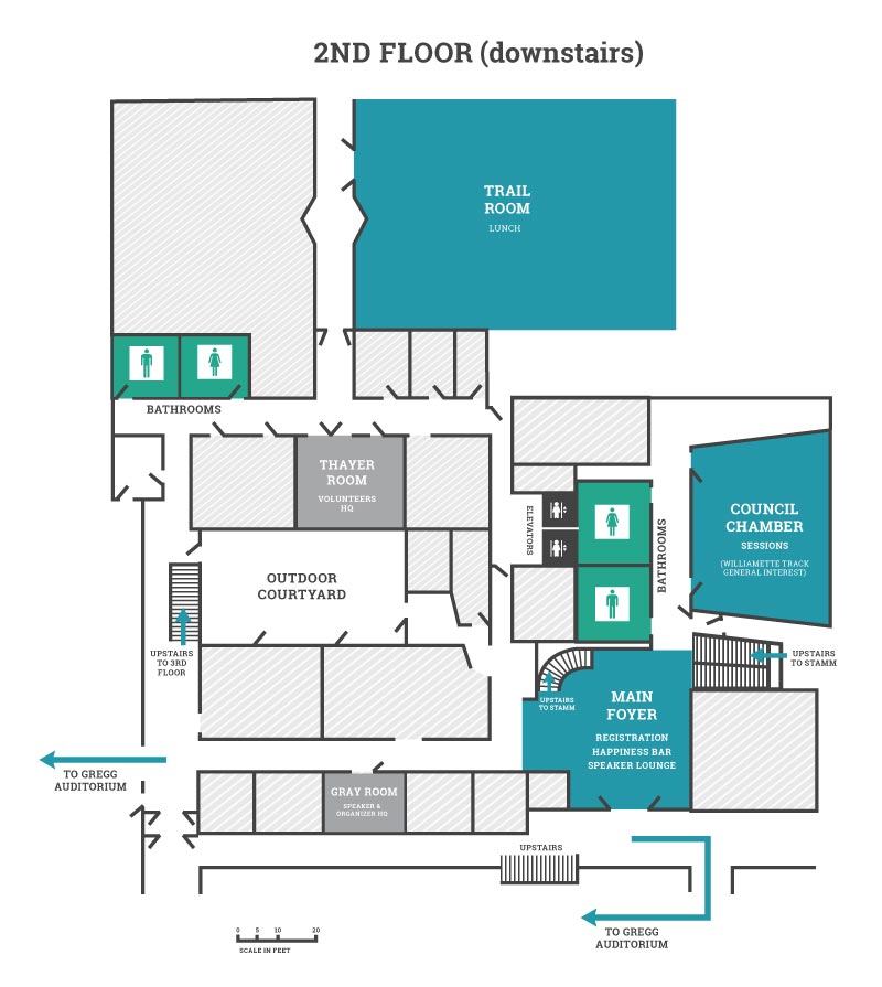 WCPDX Venue - Lewis and Clark Floor 2 2018 Map